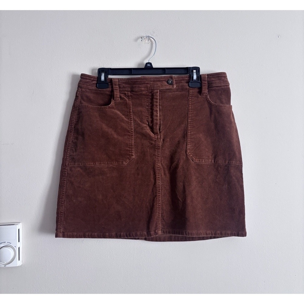Boden Corduroy Skirt Size 10R Medium Tan Cotton Preppy Academia Chic Cotton